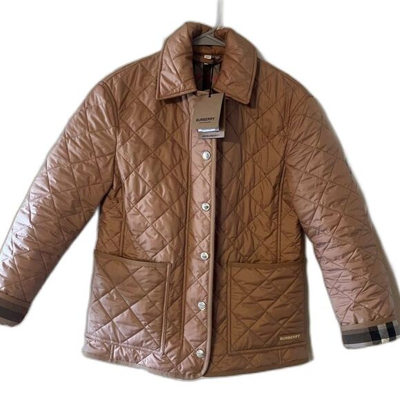 NWT BURBERRY QUILTED NYLON DOWN JACKET - CAMEL